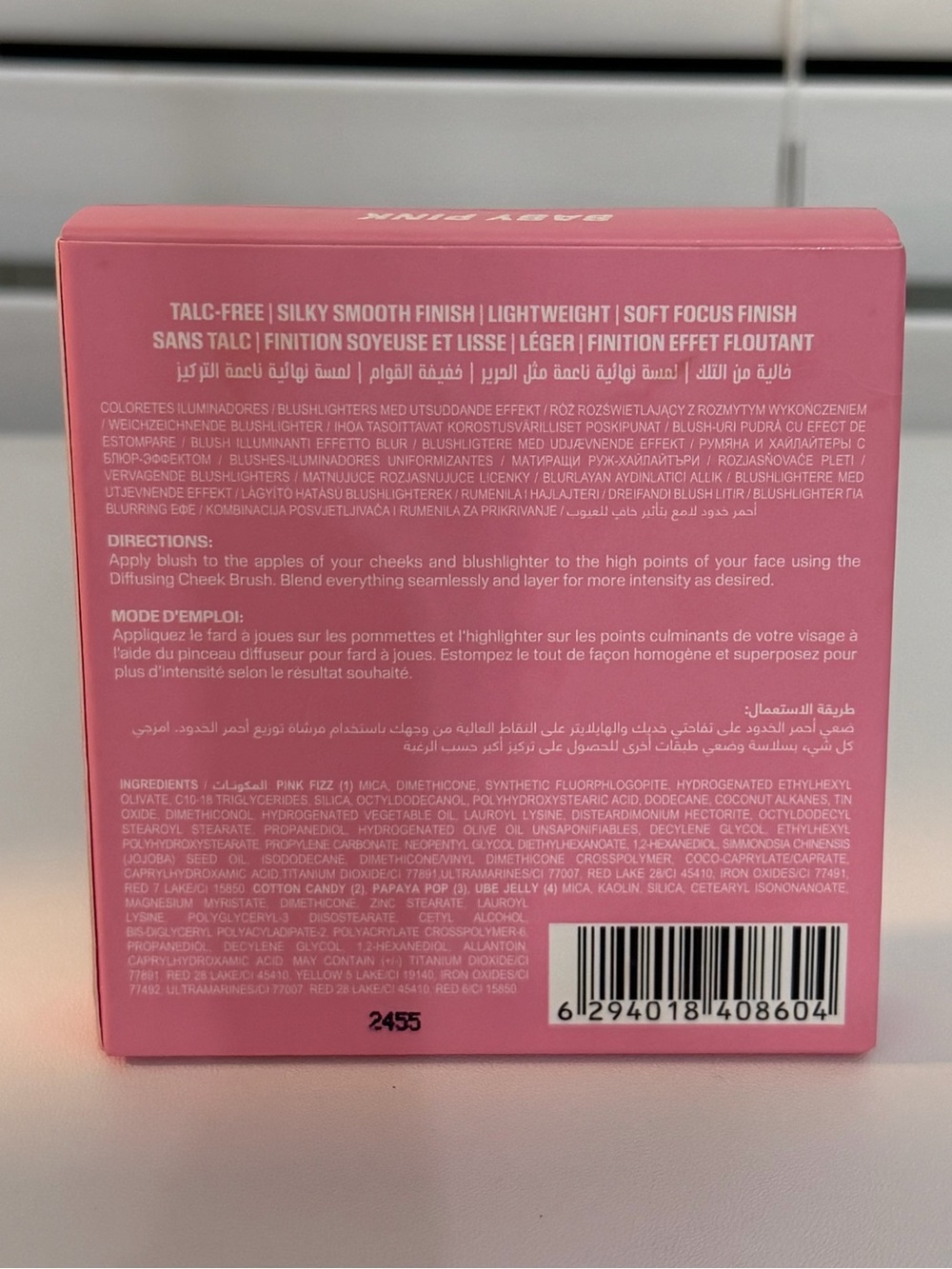 Huda Beauty BLUSH FILTER BLURRING BLUSHLIGHTERS PALETTE (Baby Pink) New - Picture 5 of 5